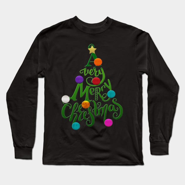 A Very Merry Christmas Long Sleeve T-Shirt by BeLightDesigns